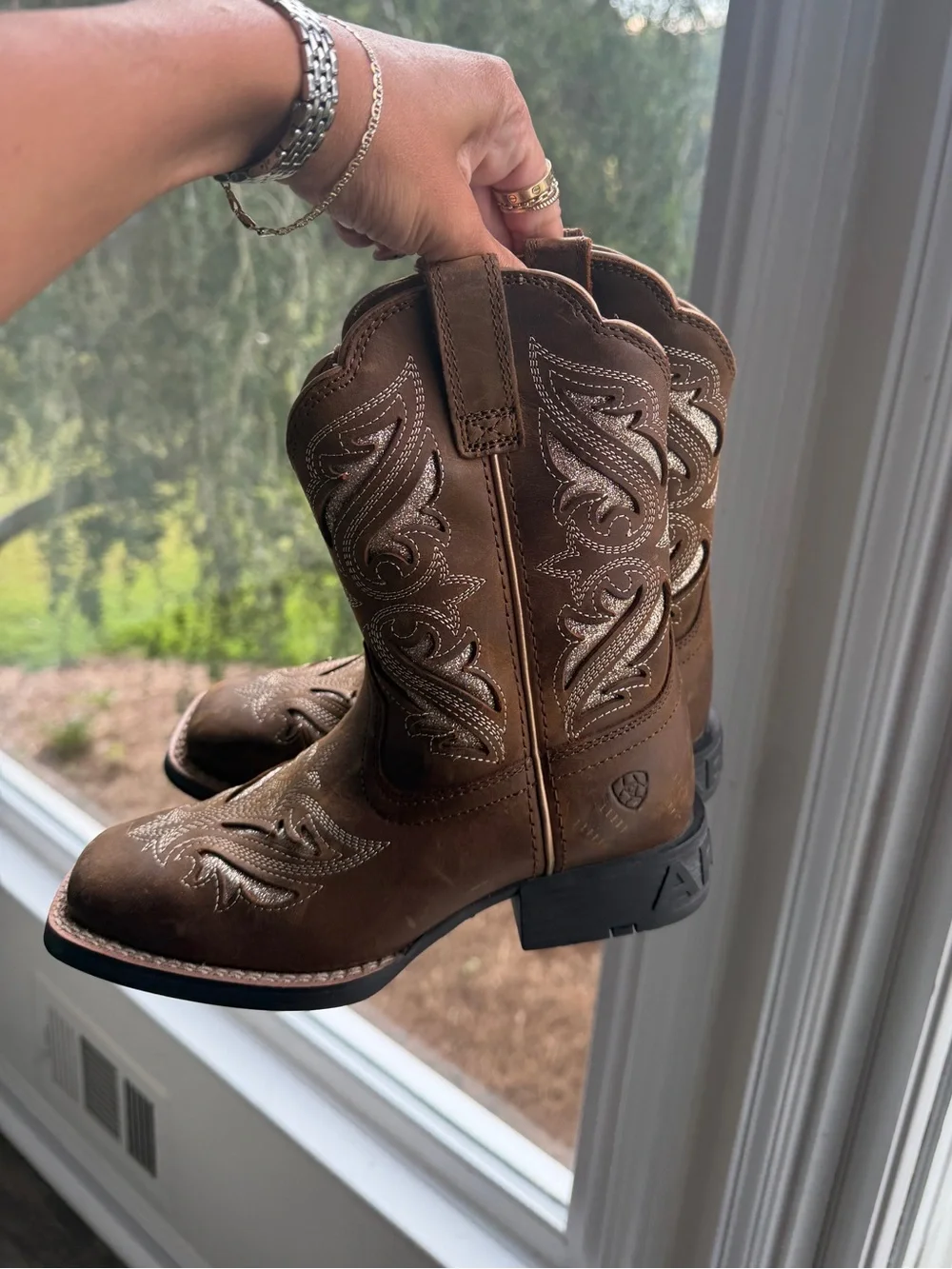 Ariat Kids' Round Up Bliss Western Boot brown 12